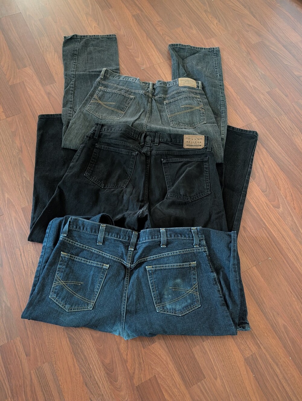 100% Cotton Denim Jeans Fabric Scrap Bundle DIY Upcycle Crafting 3 Pairs​